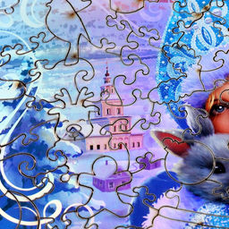 Пазл фигурный Зимняя краса, голографические детали - Puzzle фото 14