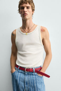 BRAIDED LEATHER BELT