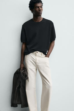 CAMISETA PUNTO RELAXED FIT / Marino