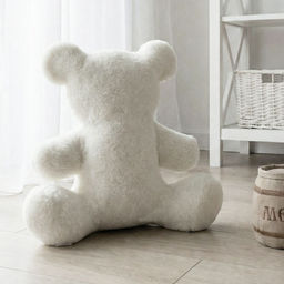 Подушка декоративная арт.4692-06 Медвежонок декор шерсть белый