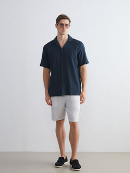 Regular Fit Resort Yaka K?sa Kollu Erkek G?mlek