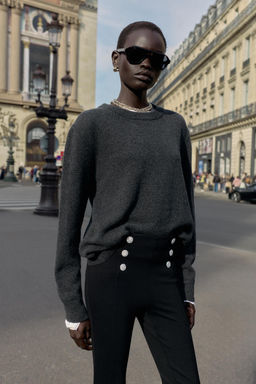 RHINESTONE BUTTON LEGGINGS - Zara фото 6