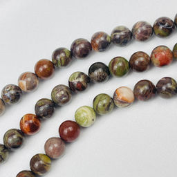 Бусины для украшений из Уральской яшмы (44 бусины)