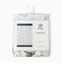 Скатерть новогодняя "Этель" Snow animals 149х110см с ГМВО, 100%хл, 190г/м2