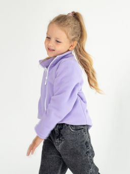 Толстовка ДЕТСКАЯ БАЗОВАЯ флисовая ЛИЛОВЫЙ NEW - Domtrik фото 4