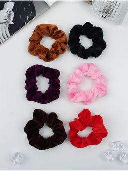 Цена за 6 шт. Резинка для волос «Бархат», яркость, МИКС