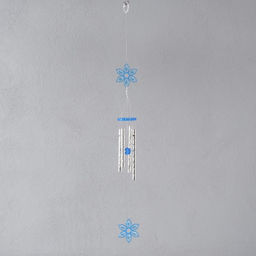 Цена за 2 шт. Музыка ветра металл, пластик "Цветок в круге" 4 трубки 35 см,