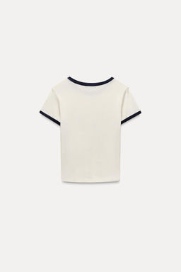 VARSITY T-SHIRT WITH STRIPES - Zara фото 7