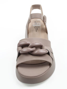 08-XL693-3 GRAY/BEIGE Босоножки женские (натуральная кожа)