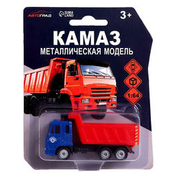 Грузовик металлический КАМАЗ Самосвал, масштаб 1:64, МИКС - Автоград фото 6