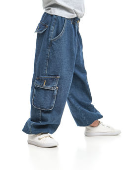 Джинсы карго 33-7655 синий - Mini maxi фото 23