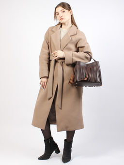 LACCOMA сумка Y2385-1-коричневый натуральная кожа хлопок