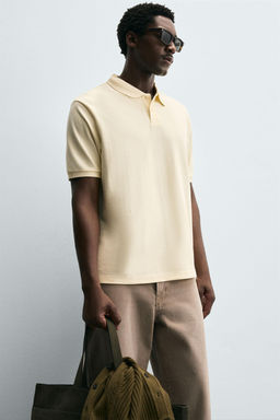 WASHED PIQU_ TEXTURE POLO SHIRT - Zara фото 5