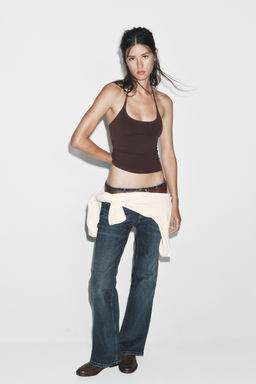 TOP HALTER SEAMLESS / Chocolate