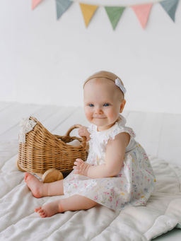 Платье-боди с крылышками Акварельные цветы 0+ - Bungly фото 3