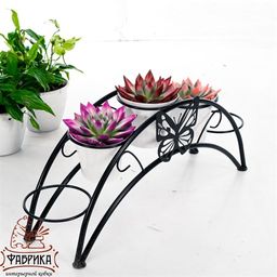Подставка для цветов на подоконник 41-942B на 5 цветков - Фабрика интерьерной ковки фото 2
