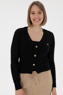 Женщина темно -синий трикотаж кардиган Неожиданная скидка в корзине - U.s. polo assn фото 3