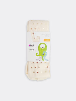 Цена за 3 пары! Детские колготки кремового цвета в звездочку - Mark formelle фото 6