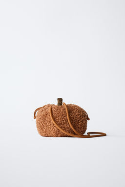 FAUX SHEARLING PUMPKIN CROSSBODY BAG - Zara фото 5