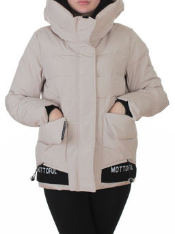PE23-2 BEIGE Куртка зимняя женская оверсайз (150 гр. холлофайбер)