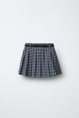 CHECK BERMUDA SKORT WITH BELT - Zara фото 2