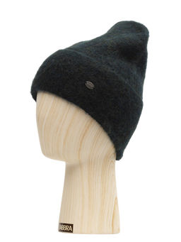 Шапка жен. шерсть+кид.мох LB-BR55030 d.green