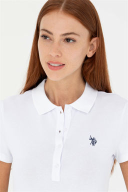 Женская белая базовая футболка - U.s. polo assn фото 2