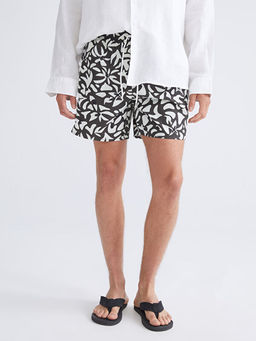 K?sa Boy Desenli Erkek Deniz ?ortu