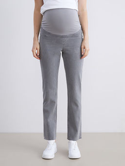 Kar?n Panelli Straight Fit Hamile Jean Pantolon
