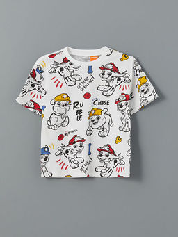 Bisiklet Yaka Paw Patrol Bask?l? Erkek Bebek Ti??rt