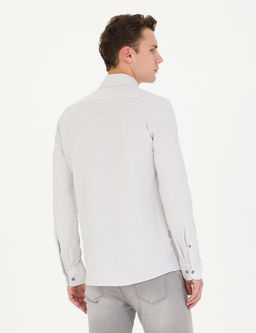 A__k Gri Slim Fit Uzun Kollu G_mlek