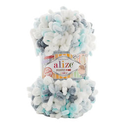 Пуффи файн колор (Puffi fine color) пряжа Alize 100%микрополиэстер 5х100г/14.5 м