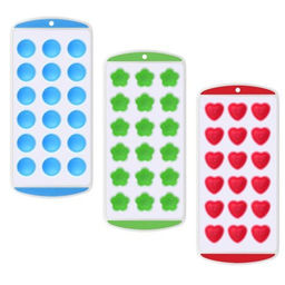 Форма для льда силикон в асортименте 3 цвета 80.156 /МультиДом/