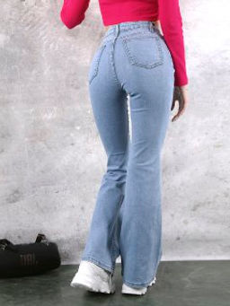 Джинсы женские клеш 1403 Уценка