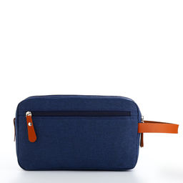Косметичка дорожная на молнии с ручкой, с отделами, с карманом, синяя - Simaland фото 2