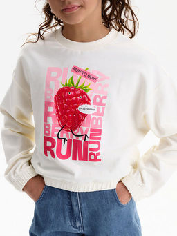 PELICAN, толстовка для девочек, Молочный  фото 2