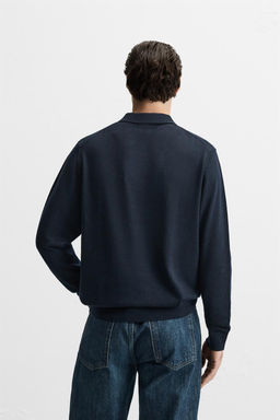 MERINO WOOL KNIT POLO SHIRT - Zara фото 11