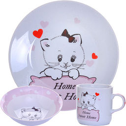 30549 Набор детский 3 пр.Котёнок LR (х12)