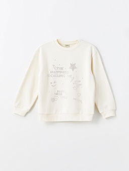 Bisiklet Yaka K?z ?ocuk Kal?n Sweatshirt