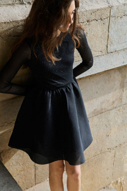 Vestido de malla con detalles decorativos - H&m фото 4
