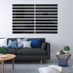 Наклейки интерьерные «Линии», зеркальные, декор настенный, набор 20 шт., 30×3 см