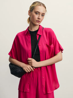 Рубашка с коротким рукавом из вискозы / Zarina