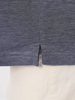 Джемпер мужской с воротником поло короткий рукав GREG G154-PM4-LT1636 (сине-серый)  фото 4