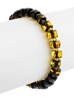 Роскошный браслет из янтаря зелёного оттенка Алмазная шайба - Амберхолл фото 3