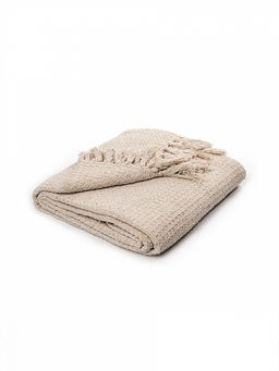 Покрывало вафельное 200x220 бежевый Хлопок 100% - Denastia фото 4