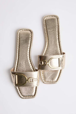 Trendyol Shoes Bej Metal Aksesuar Detayl? Kad?n Terlik TAKSS25TE00015 - Trendyolmilla фото 18