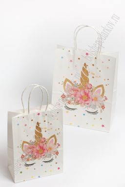 Пакет крафтовый с рисунком "Единорог" 15*21*8 см (12 шт) SF-7177, №2