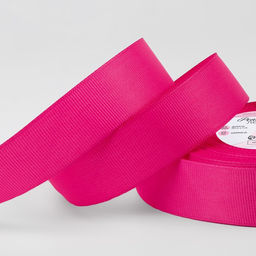 Лента репсовая, 25 мм, 23±1 м, ярко-розовая №28