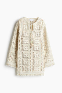 Vestido t?nica efecto crochet