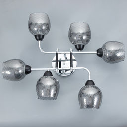 Люстра «Кириена» 6хЕ27 40 Вт чёрно-хромовый 70×70×27 см BayerLux
